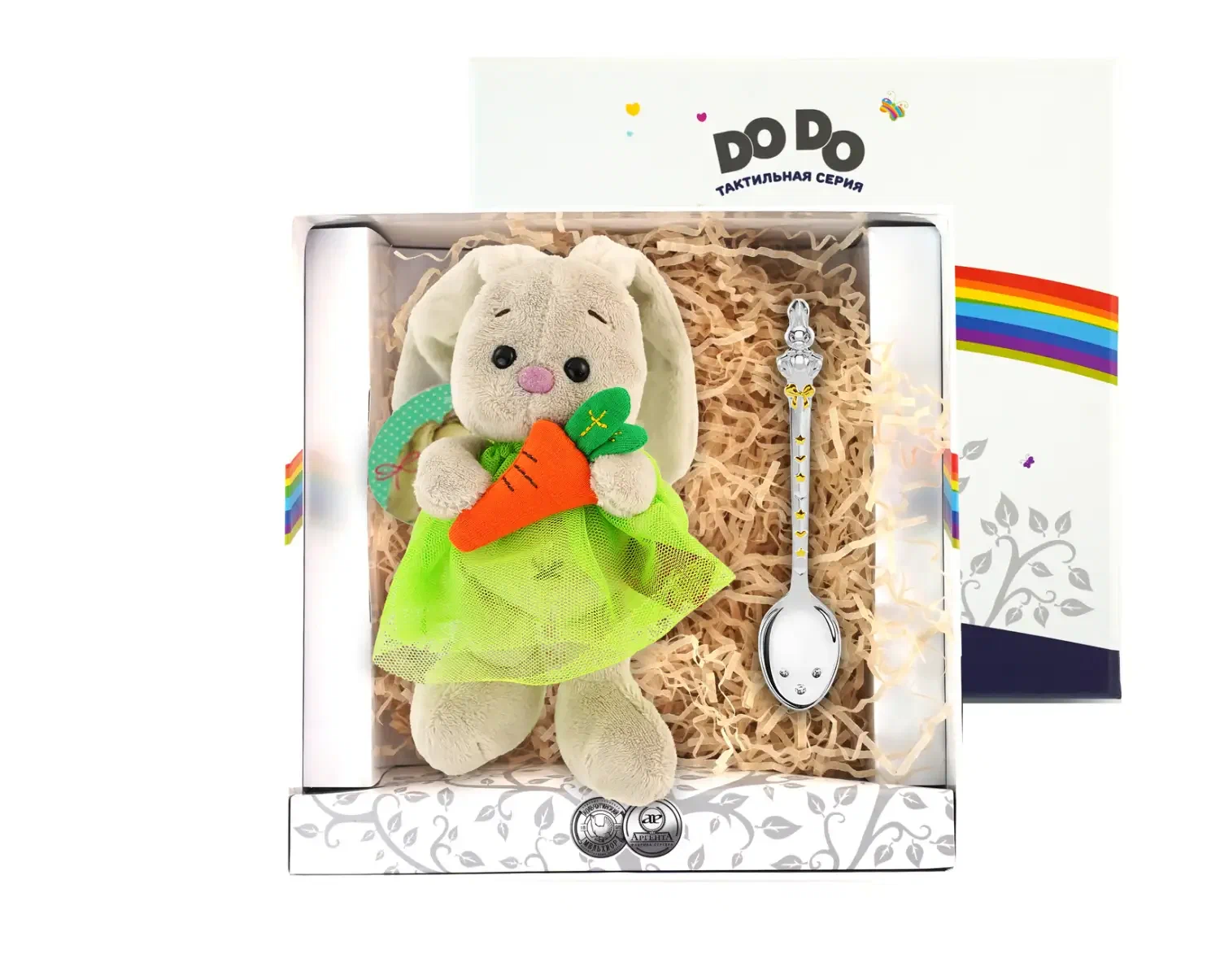 Набор 1863НБ05806_б д/малышей DODO "Зайка" (2 пр. брелок Зайка М