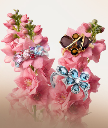 "Цветной апрель" - скидка 25% на украшения с цветными вставками